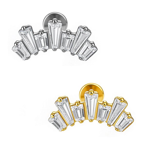Labret de Baguetes ZigZag Titânio