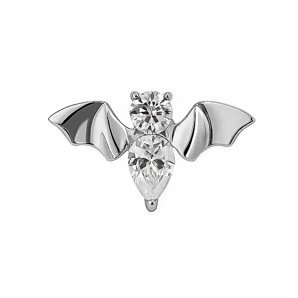 Morcego Cravejado de Zircônias Labret de Titânio