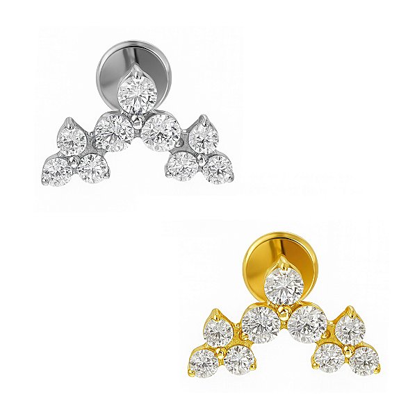 Trio Trillion Labret de Titânio