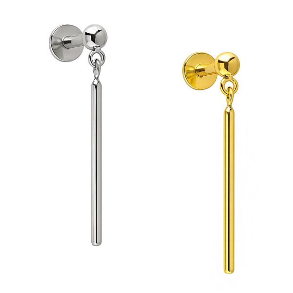 Palito Labret de Titânio
