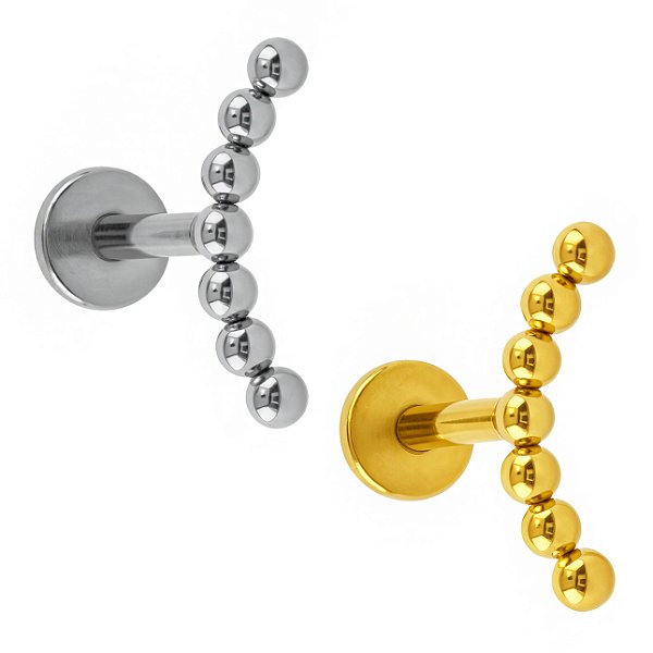 Cluster de Beads Labret de Titânio