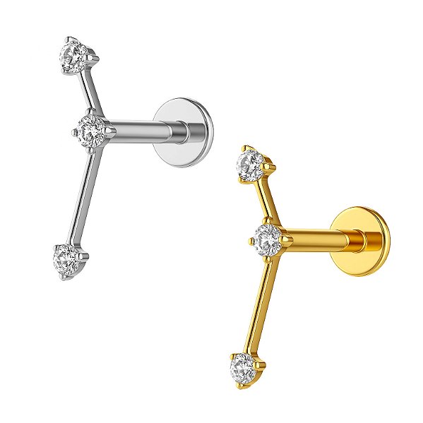 Constelação Labret de Titânio com Zircônias