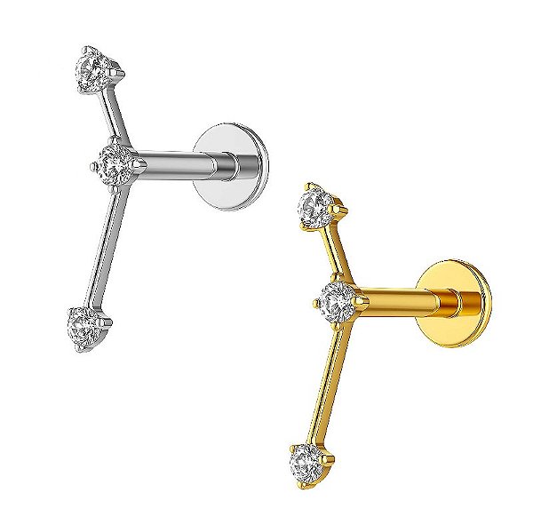 Constelação Labret de Titânio com Zircônias