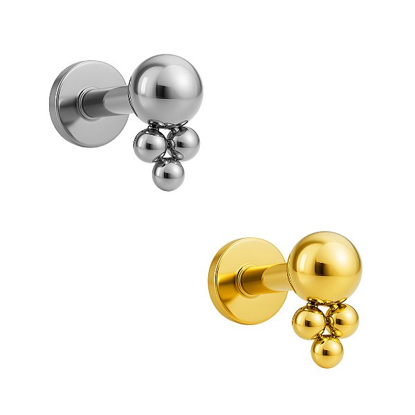 Labret Indiano de Beads em Titânio