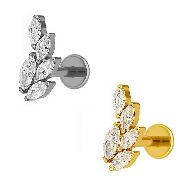 Labret Asa de Navetes em Titânio