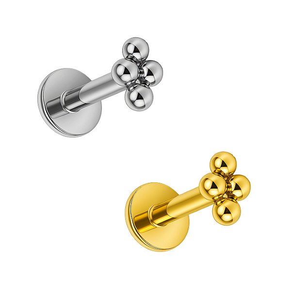 Labret 4 Beads de Titânio