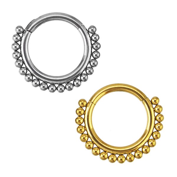 Argola de beads em Titânio