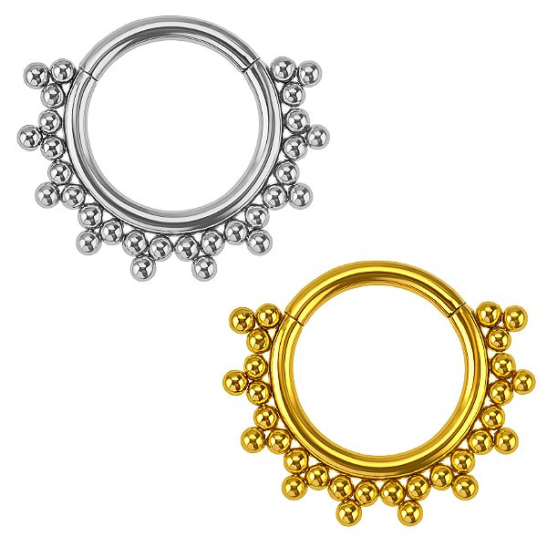 Argola Tri-Beaded de Titânio