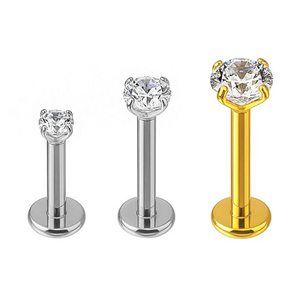 Labret Ponto de Luz de Titânio com Zircônia