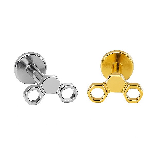 Labret Favo de Mel de Titânio