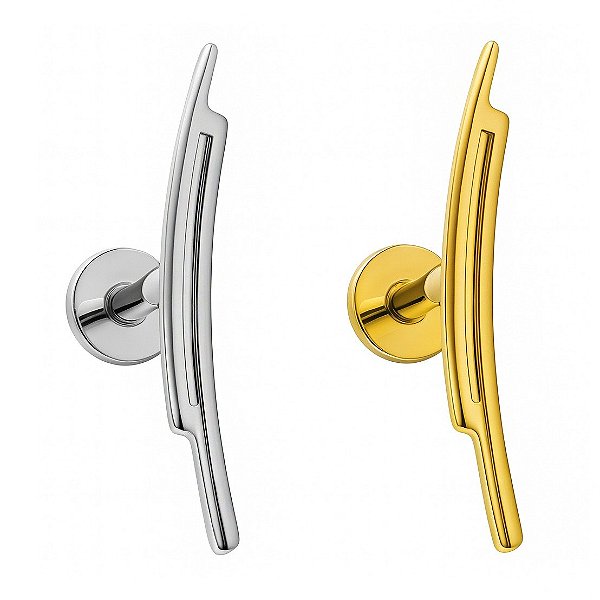 Labret Longo Liso de Titânio