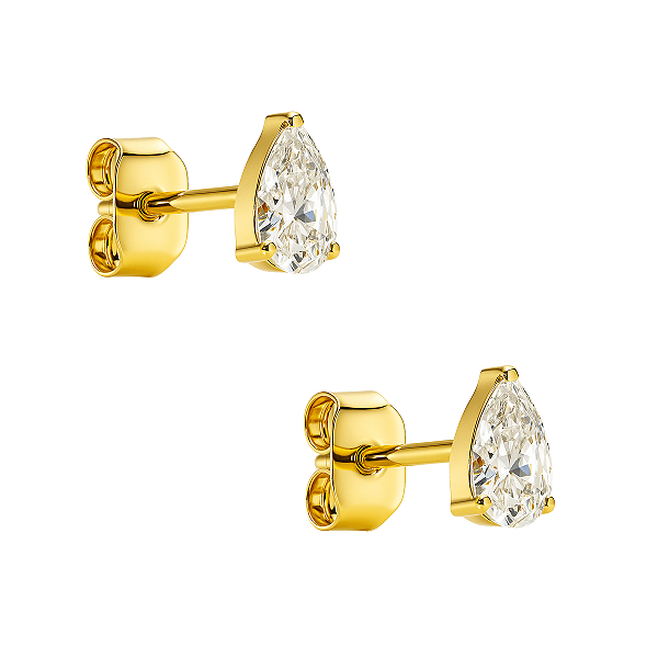 Brincos de Titânio Gota de Zircônia