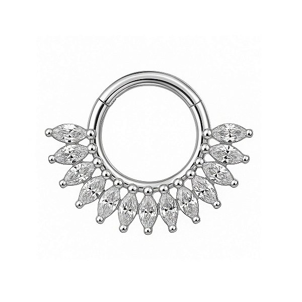 Argola Leque de Navetes em Titânio