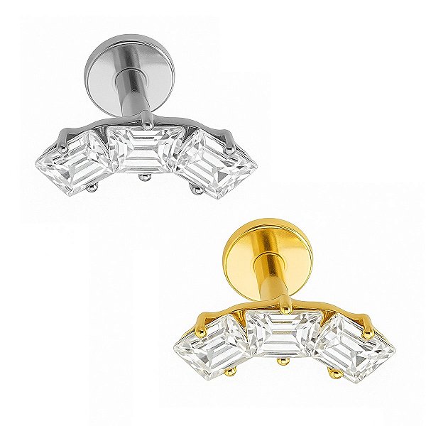 Labret Trio de Baguetes em Titânio