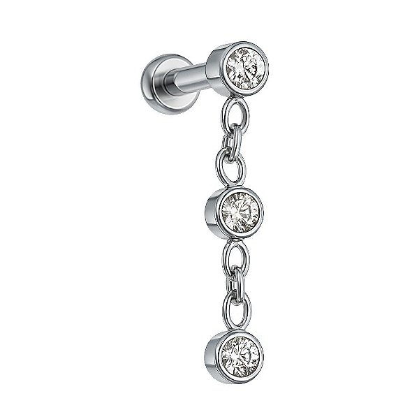 Labret Pontos de Luz Pendurados em Titânio