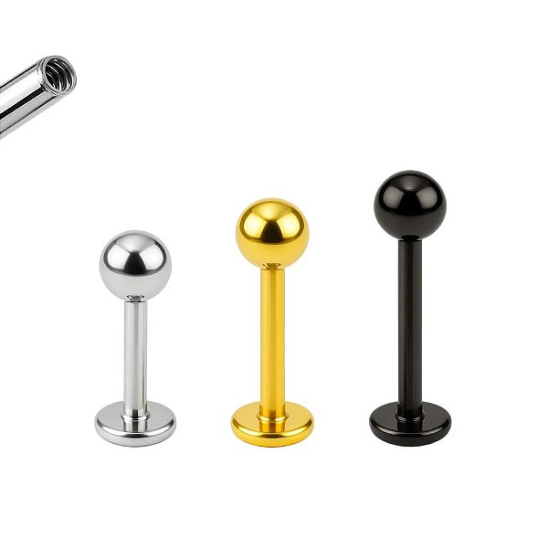 Labret de Titânio Rosca Interna