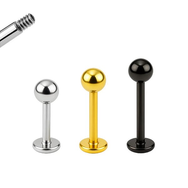 Labret de Titânio Rosca Externa