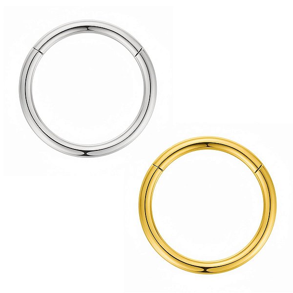 Argola de Titânio Lisa Clicker Segmento 0,8 mm