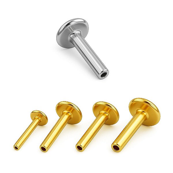 Haste Push Pin de Titânio para Labret
