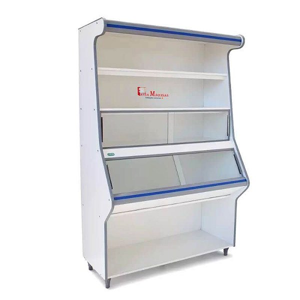 Vasca de Pão 1,20cm Branca Artlux Vitrine Para Padaria Balcão