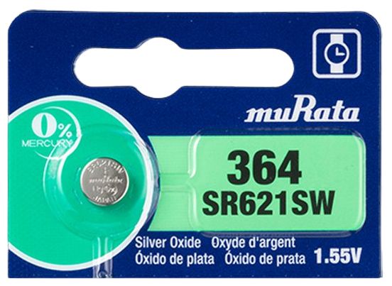 Uma Bateria para Relógios 364 / SR621SW Murata/Sony UNIDADE