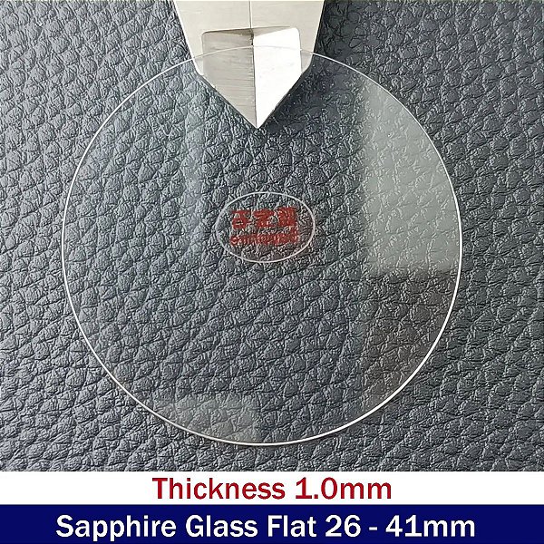 Vidro Fino Reto Cristal de Safira Espessura 1.0mm tamanhos 260 a 410 Importado