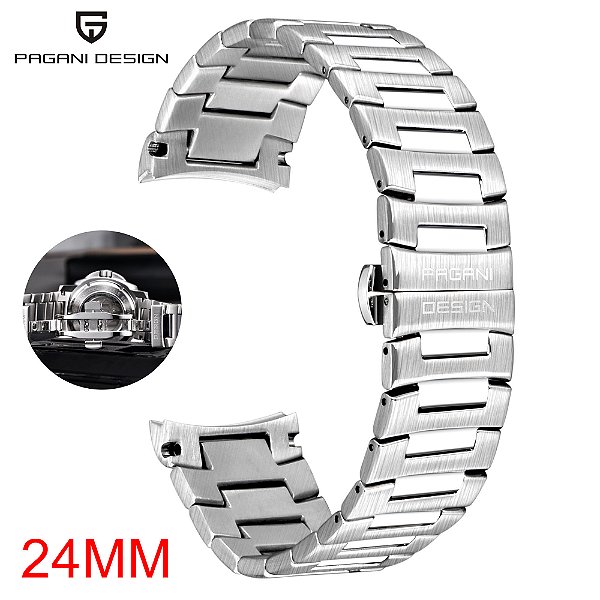 Pulseira de aço 316l Pagani design oficial original largura 24mm PD-1736 Import