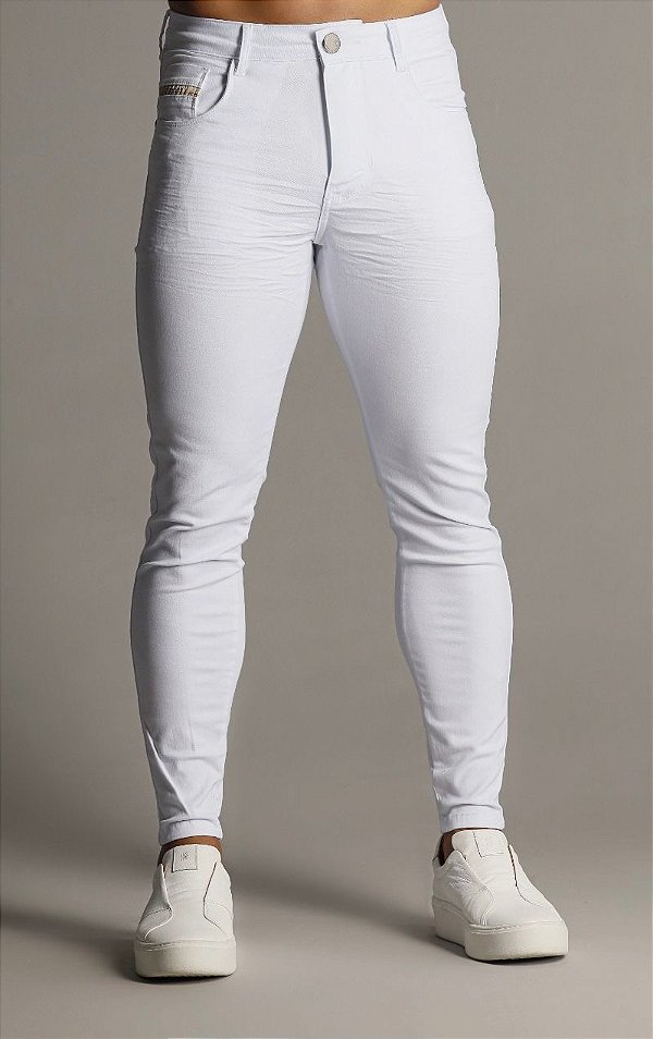 CALÇA SKINNY C/ ELASTANO BRANCA