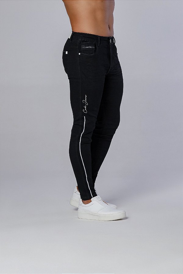 CALÇA SKINNY C/ ELASTANO PRETA