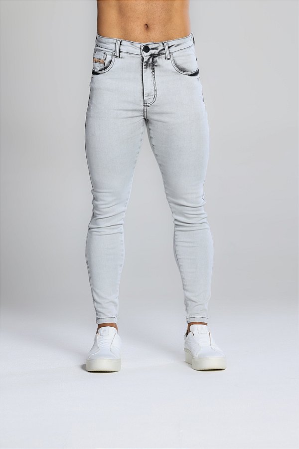 CALÇA SKINNY C/ ELASTANO CINZA - PREMIUM