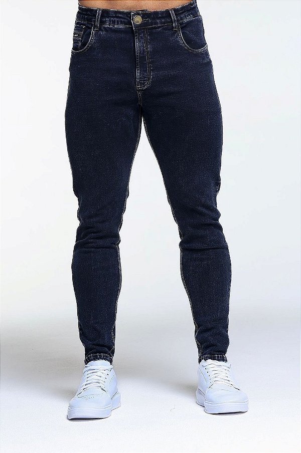 CALÇA SKINNY C/ ELASTANO ESCURA - PREMIUM
