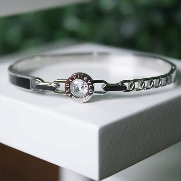 Bracelete Inspiração Bulgari Prateado
