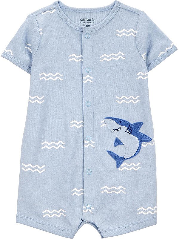 Romper Carter's Azul Tubarão