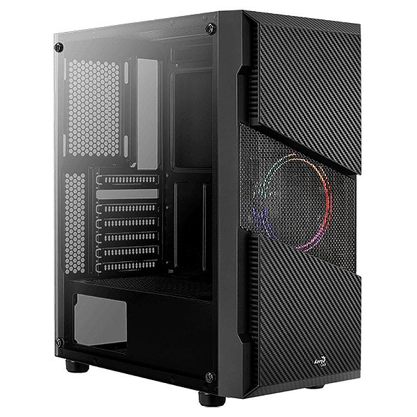 GABINETE ATX MENACE SATURN FRGB PRETO - AEROCOOL