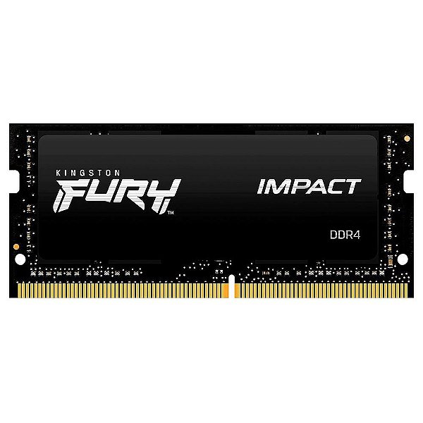 MEMORIA PARA NOTEBOOK KINGSTON FURY IMPACT, 8GB (1X8GB), DDR4, 2666MHZ, C15, PRETO, KF426S15IB/8