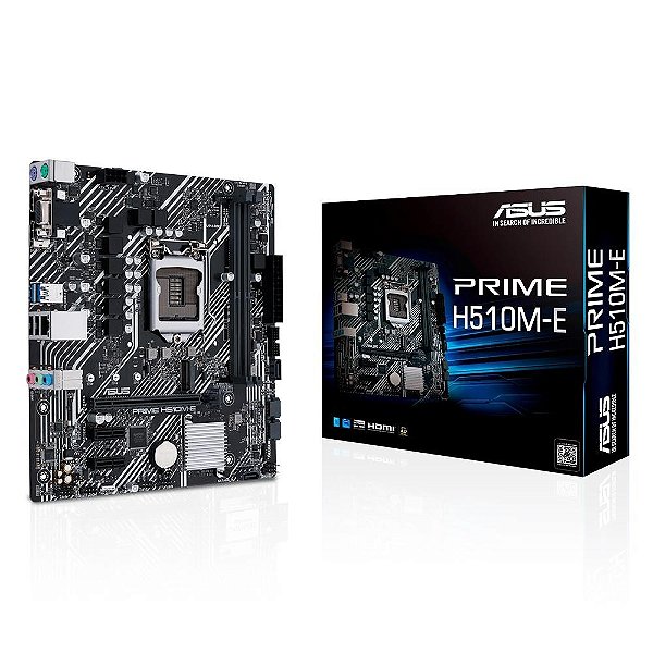 PLACA MÃE ASUS PRIME H510M-E, Intel LGA 1200, microATX, DDR4