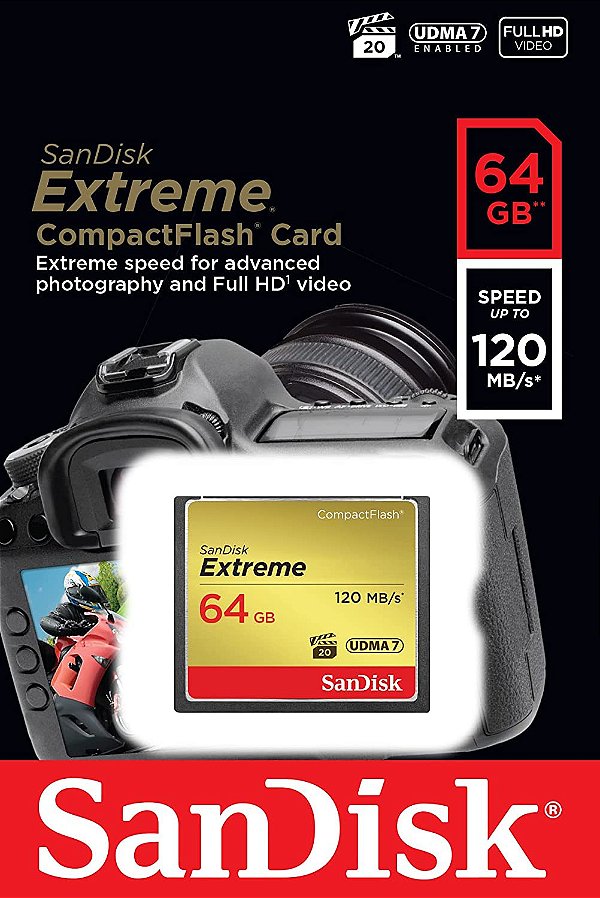 CARTAO 64GB EXTREME SDCFX-016G-X46 - SANDISK