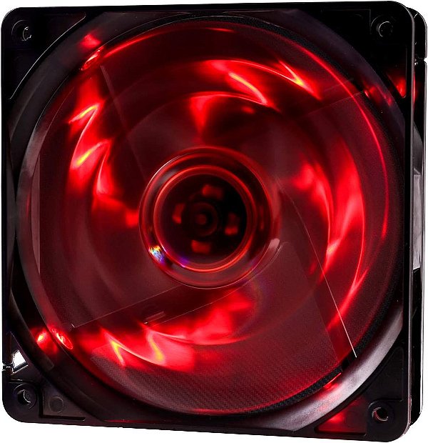 COOLER FAN F10, 120mm, LED RGB - 1000rpm, VERMELHO - OEX