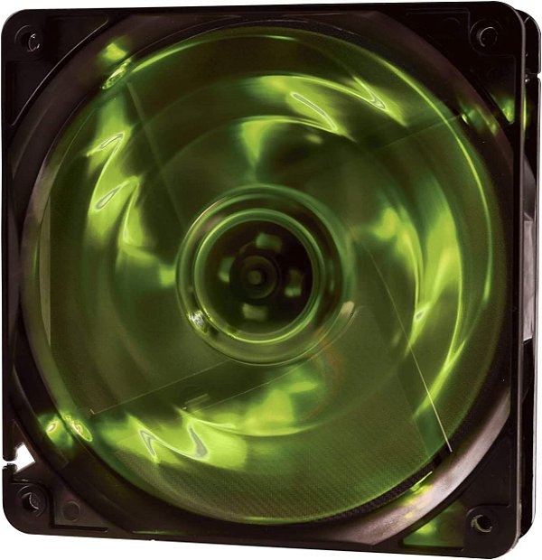 COOLER FAN F10, 120mm, LED RGB - 1000rpm, VERDE - OEX