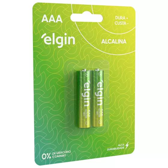 PILHA ALCALINA ELGIN AAA C/ 2 UN