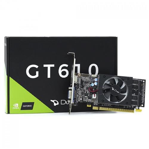 Placa de Vídeo Duex GeForce GT610, 2GB, GDDR3, 64-Bit, Preto