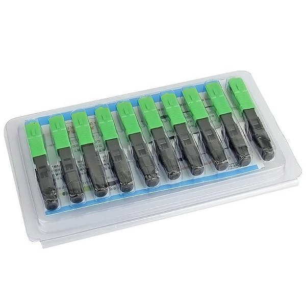 Conector de Campo Rosca Simples SC/APC Para Fibra Óptica Wurth - 10 Unidades