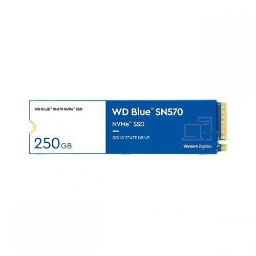 SSD WD Blue SN570, 250GB, M.2 NVMe 2280, Leitura 3300MB/s e Gravação 1200MB/s