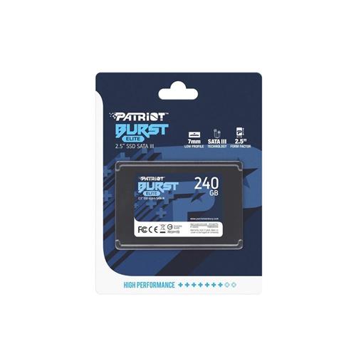 SSD Patriot Burst Elite, 240GB, Sata III, Leitura 450MB/s e Gravação 320MB/s