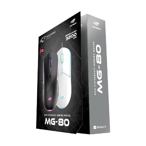 Mouse Gamer C3Tech, USB, Branco - MG-80WH