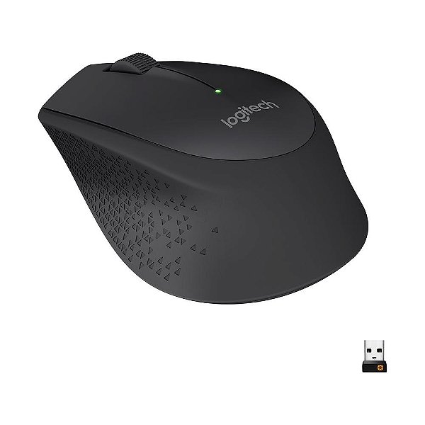 Mouse Sem Fio Logitech M280, 1000 DPI, 3 Botões, Preto