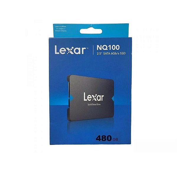 SSD SATA Lexar NQ100, 480GB, 2.5", Leitura 550MB/s, Cinza