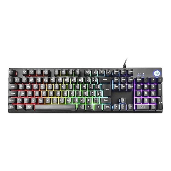 Teclado HP K500F Gamer, RGB, USB, ABNT