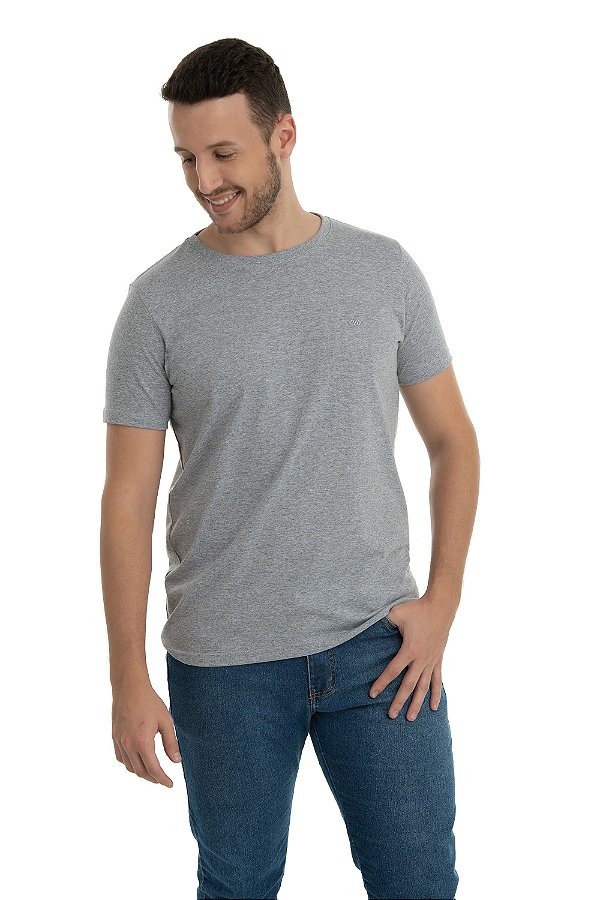 Camiseta Básica Masculina - Mescla - Loja Eternità - Camisetas básicas  masculinas.