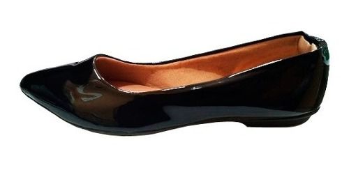 Sapatilha Feminina Conforto - Verniz Preto - Pura Pose